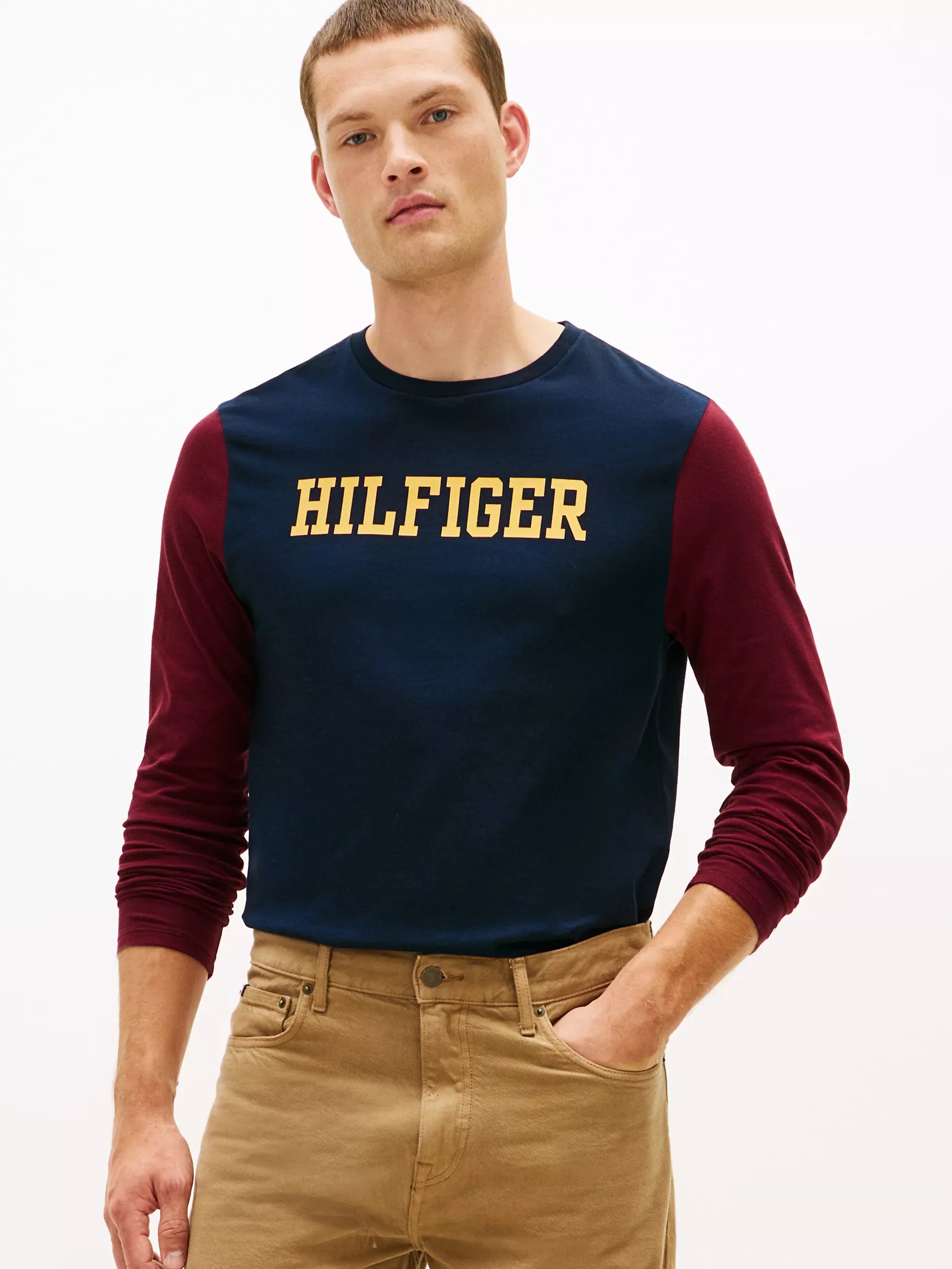 Manga Larga Tommy Hilfiger -Azul marino