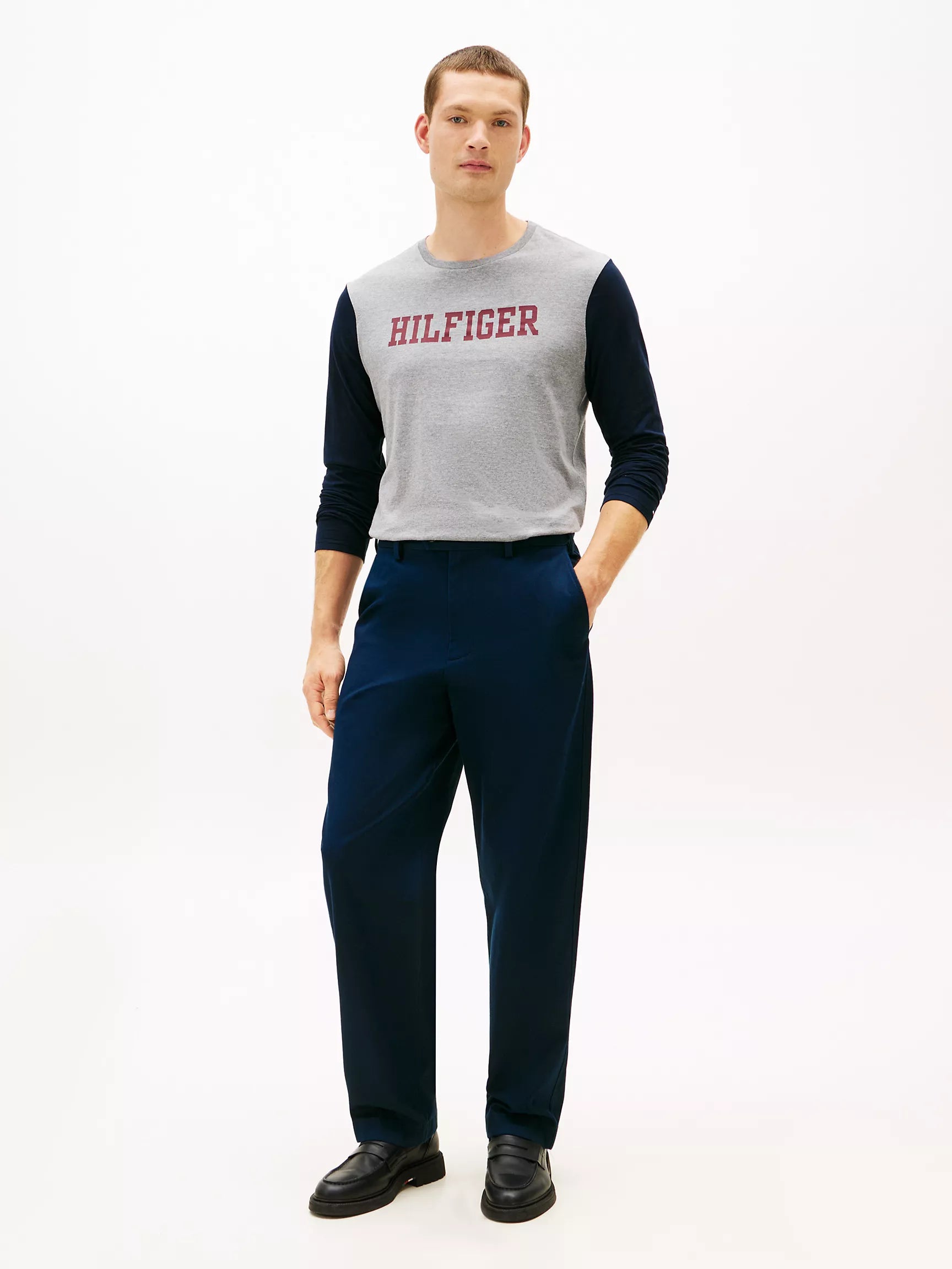 Manga Larga Tommy Hilfiger - Gris