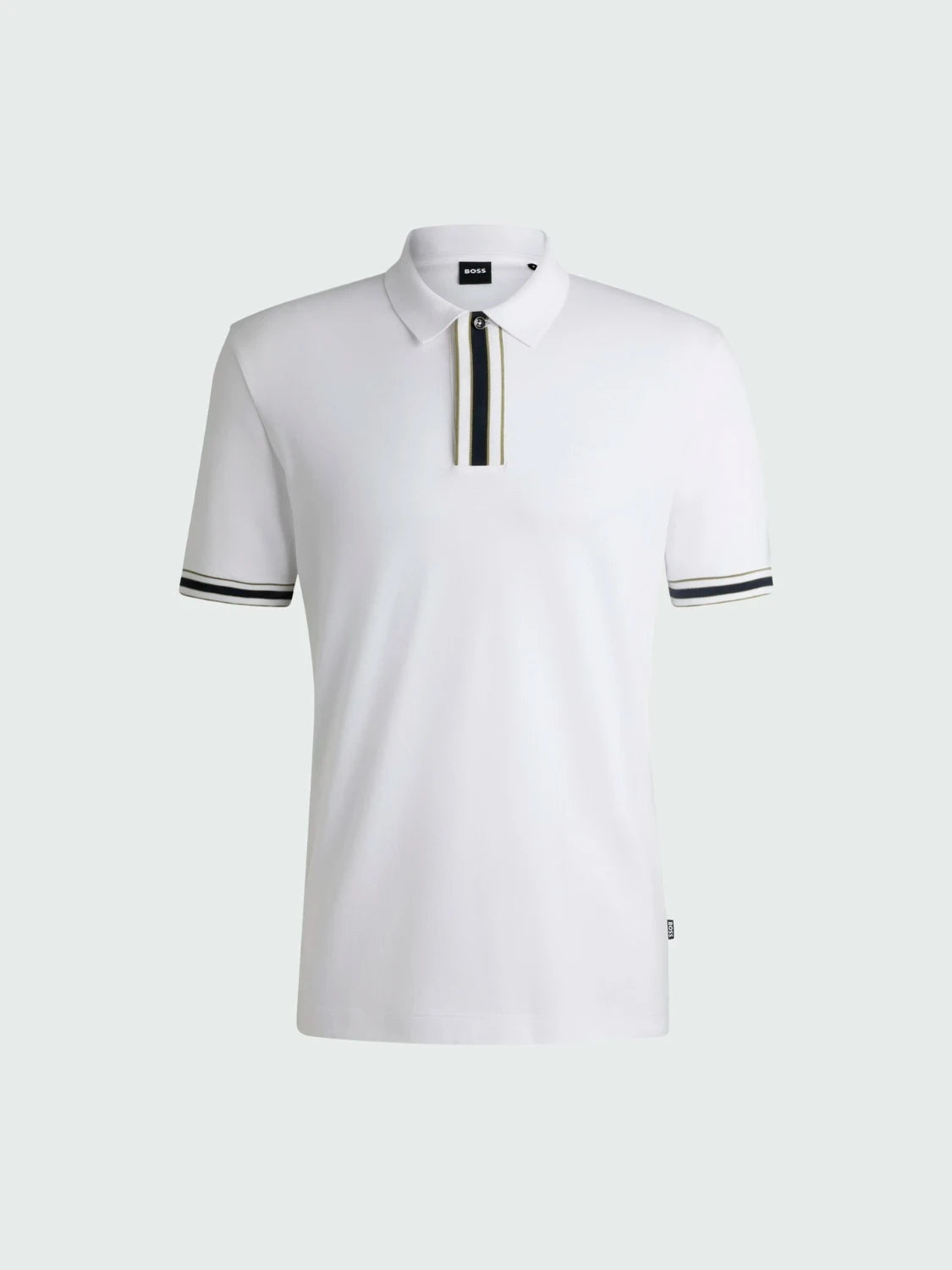 Polo con cuello Boss Blanco regular fit