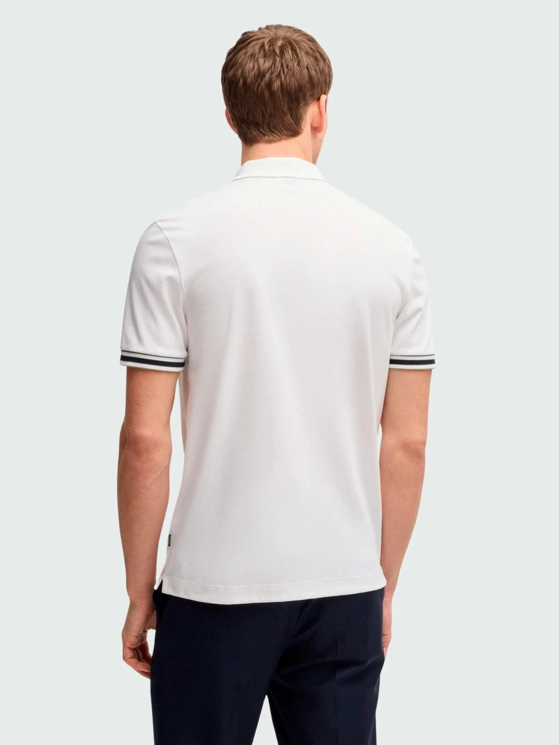 Polo con cuello Boss Blanco regular fit