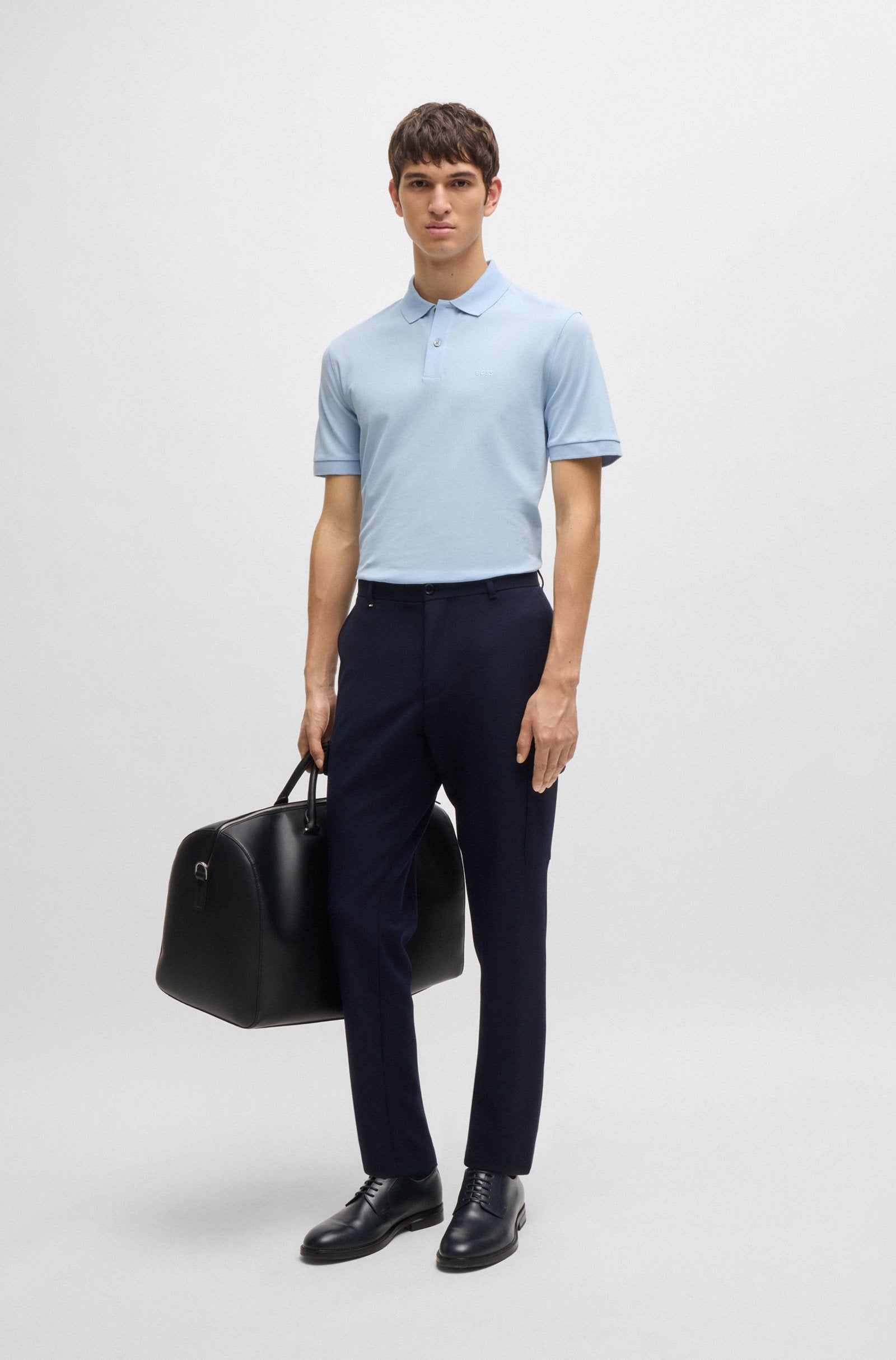 Camisero Boss regular fit - Celeste