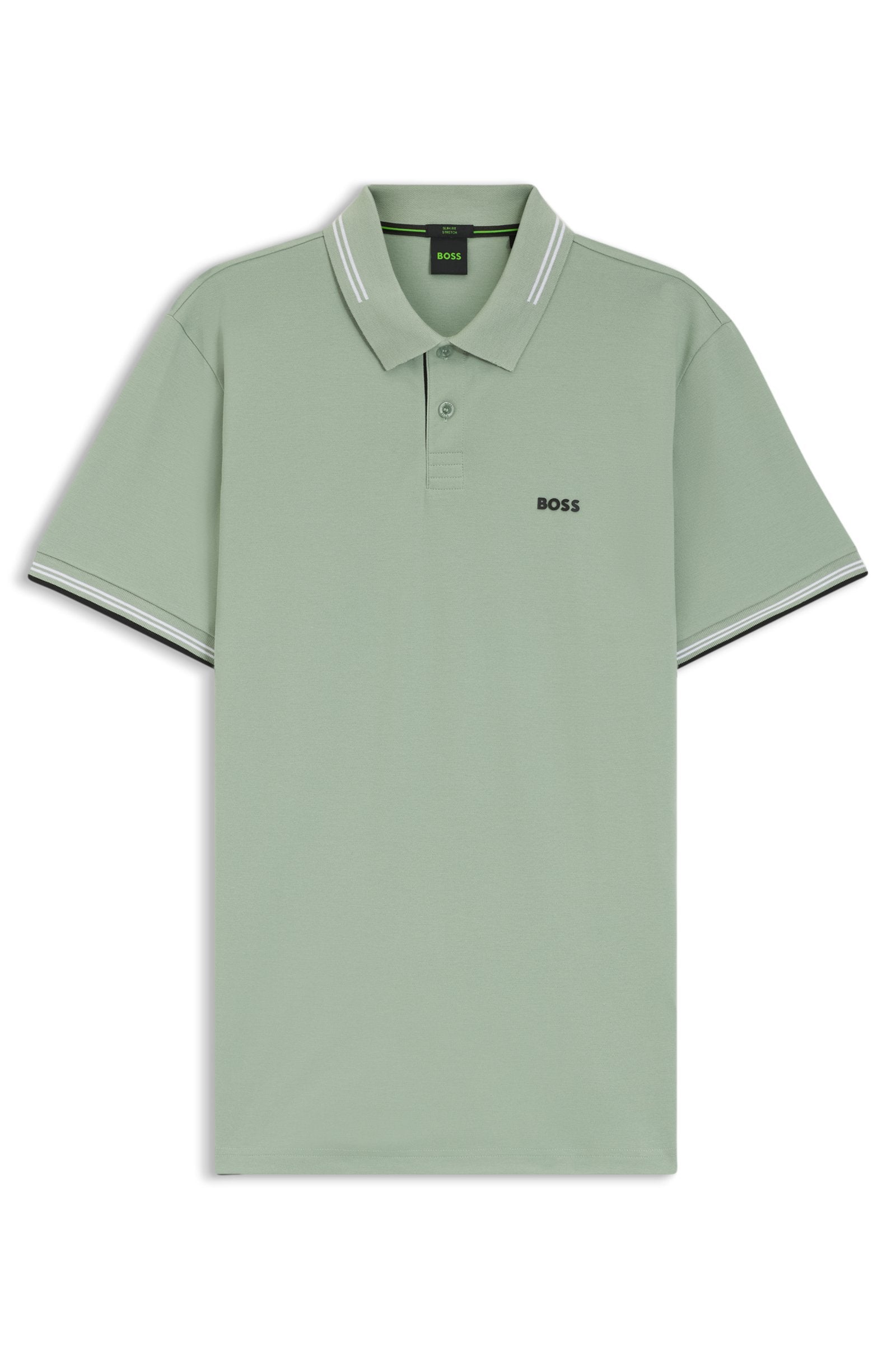 Camisero Boss Verde - Slim fit stretch