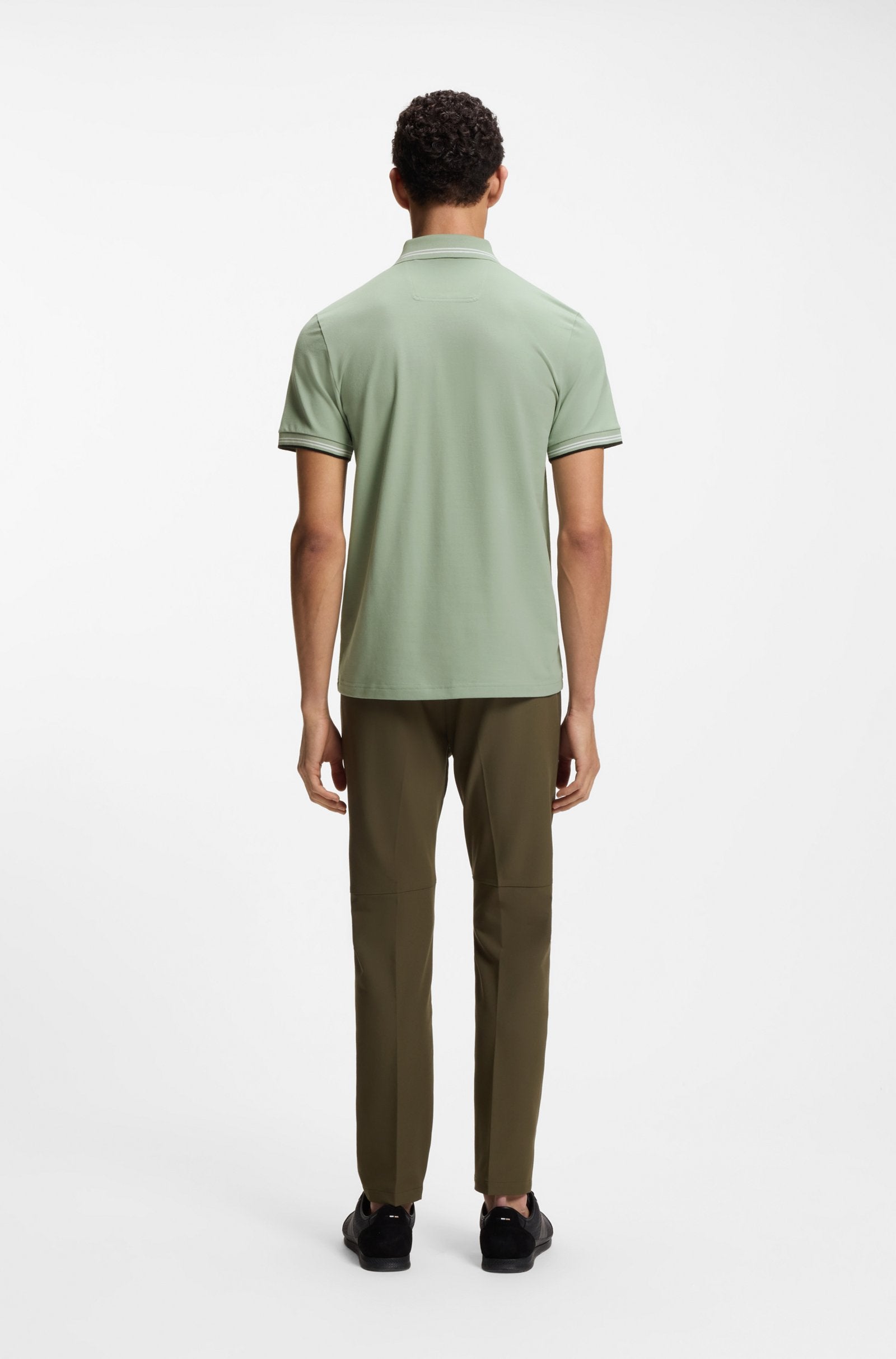 Camisero Boss Verde - Slim fit stretch