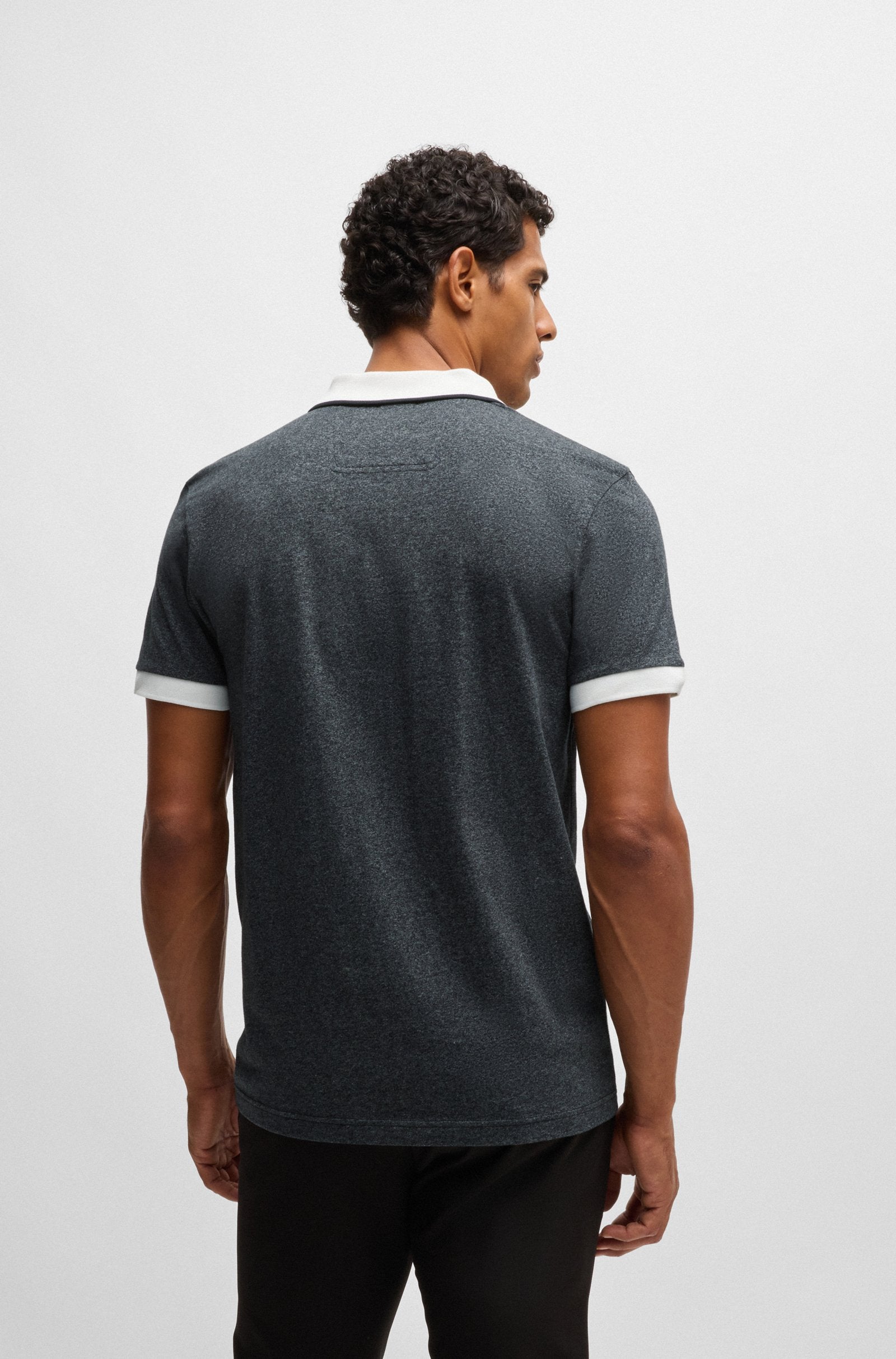 Polo de algodón Boss - Gris
