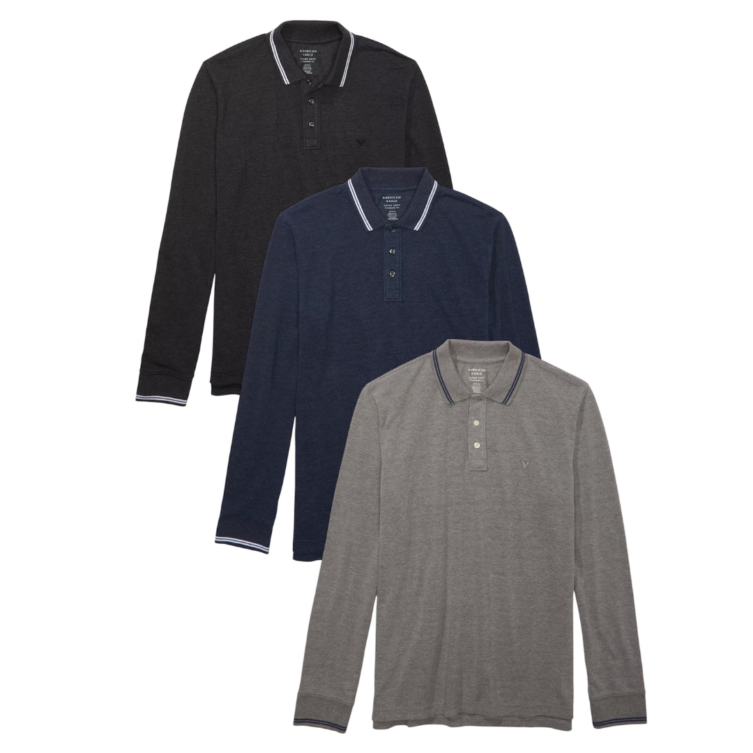 3-pack camiseros american eagle