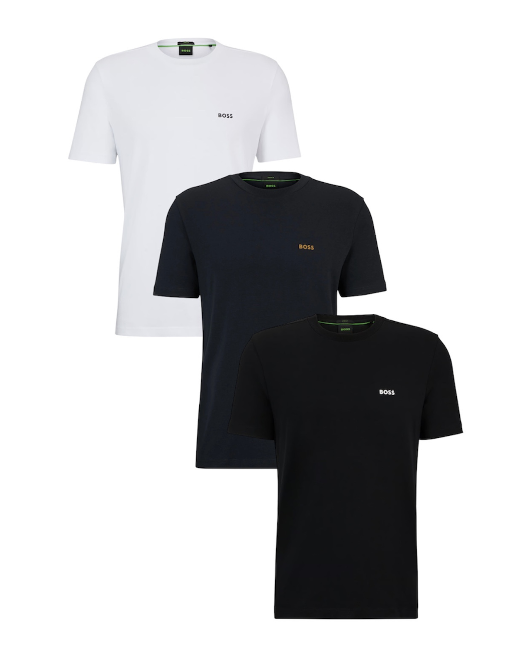 Polos Boss Hombre Pack 3 Regular Fit – Azul, Blanco y Negro