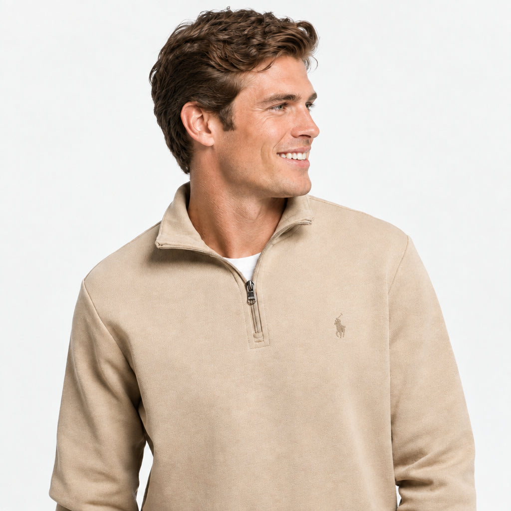 Sweater 1/4 zip Polo Ralph Lauren- Dune Tan Beige