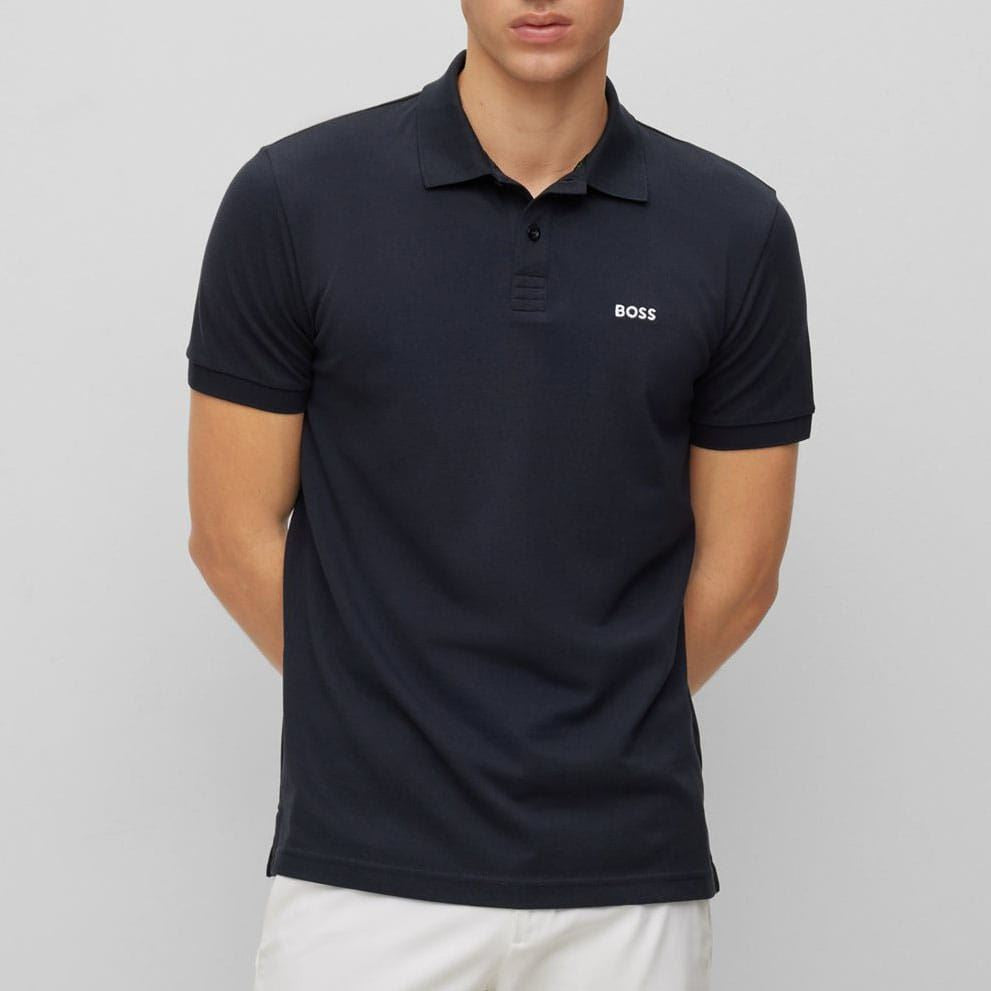 Camisero Boss regular fit logo bordado - Azul Marino