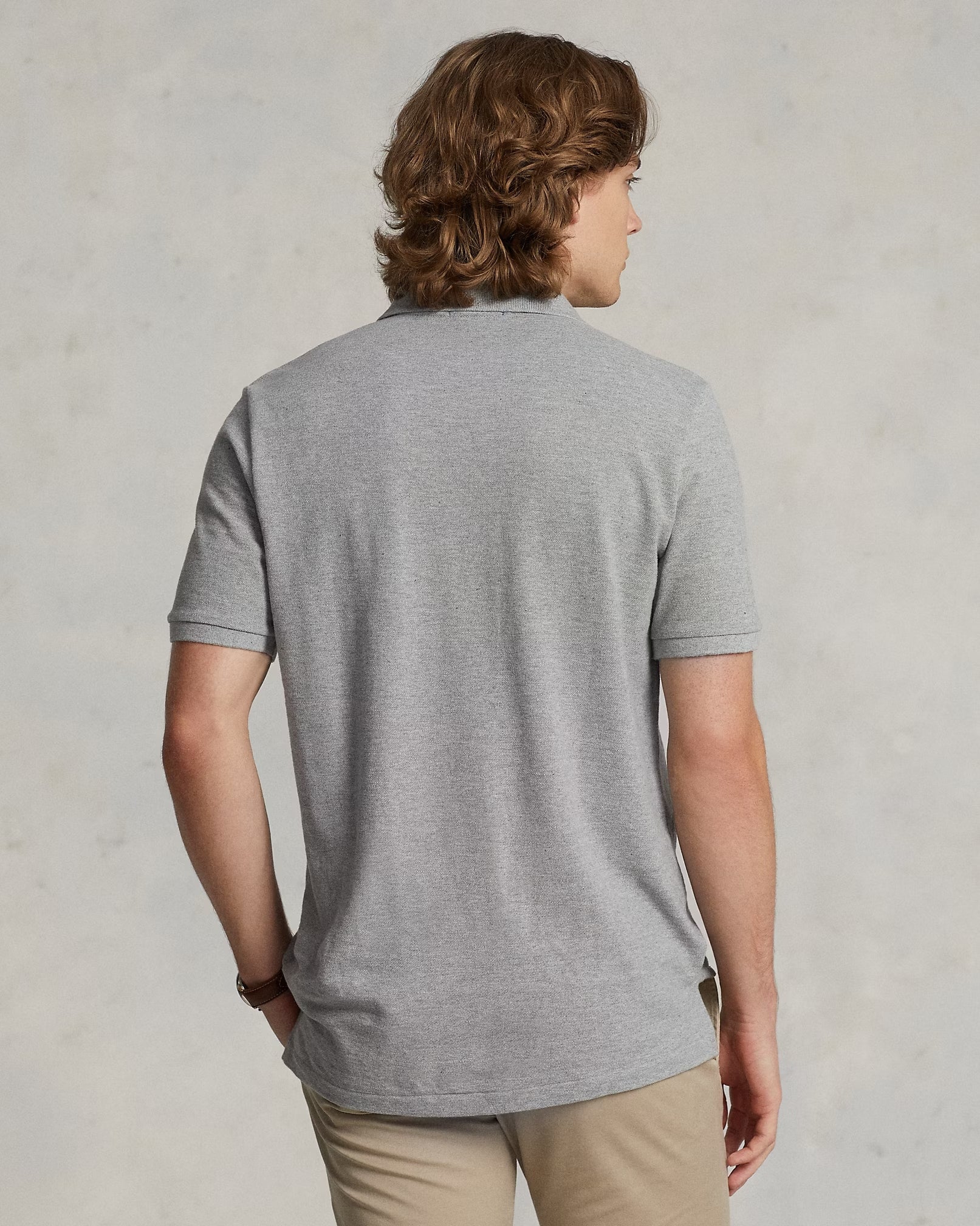 Camisero Polo ralph lauren custom slim fit- Gris heather