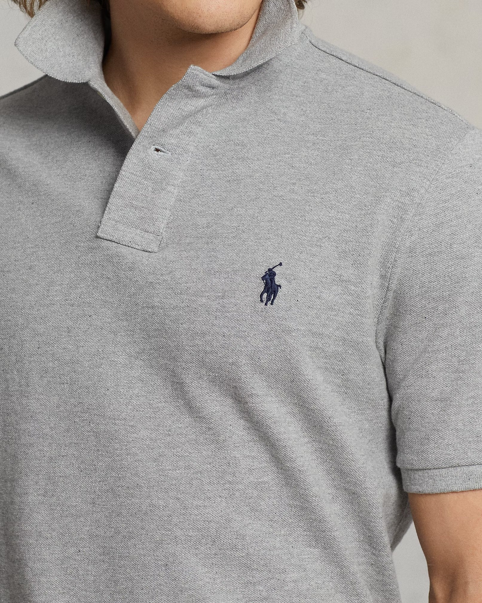 Camisero Polo ralph lauren custom slim fit- Gris heather