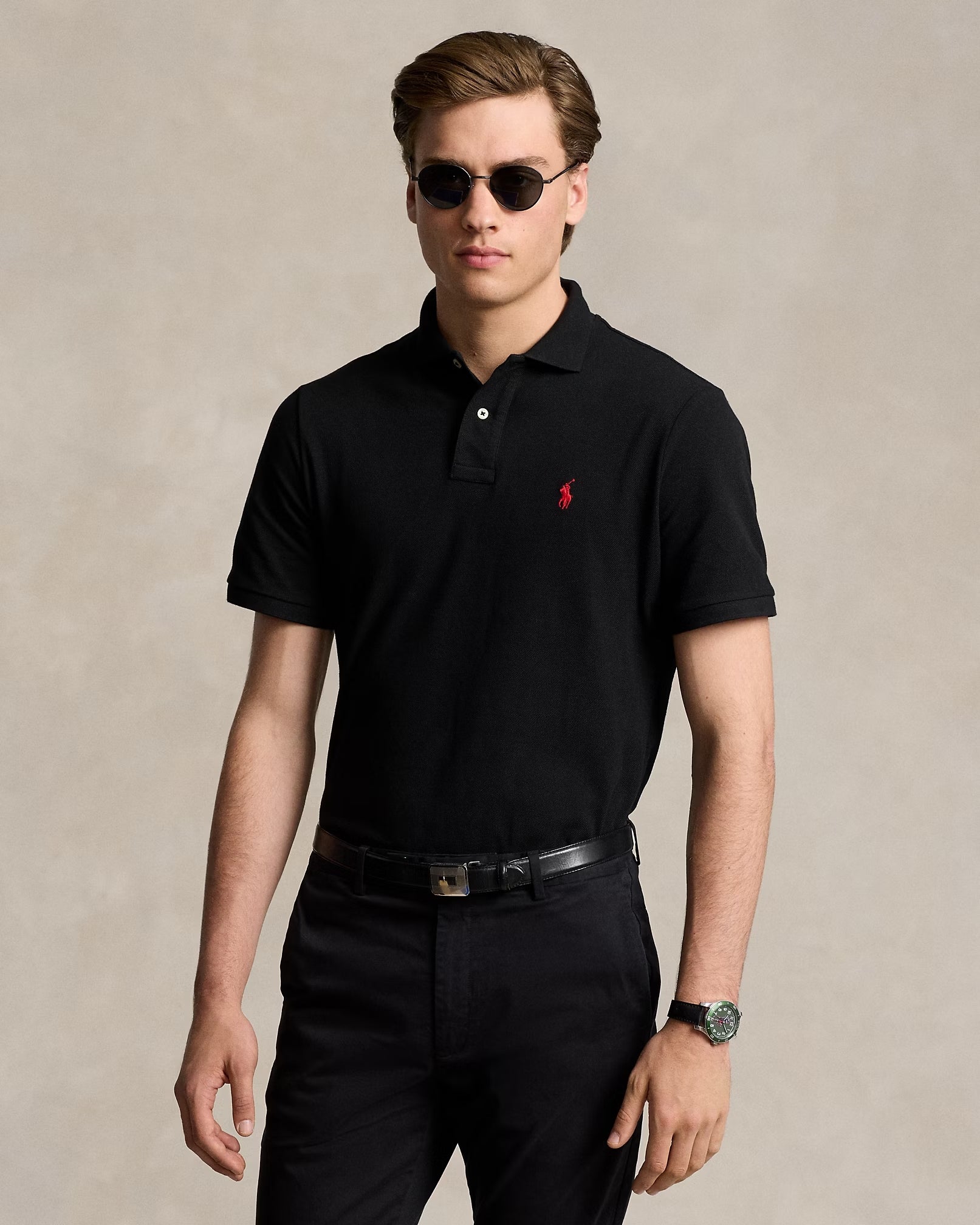 Camisero Polo ralph lauren custom slim fit- Negro