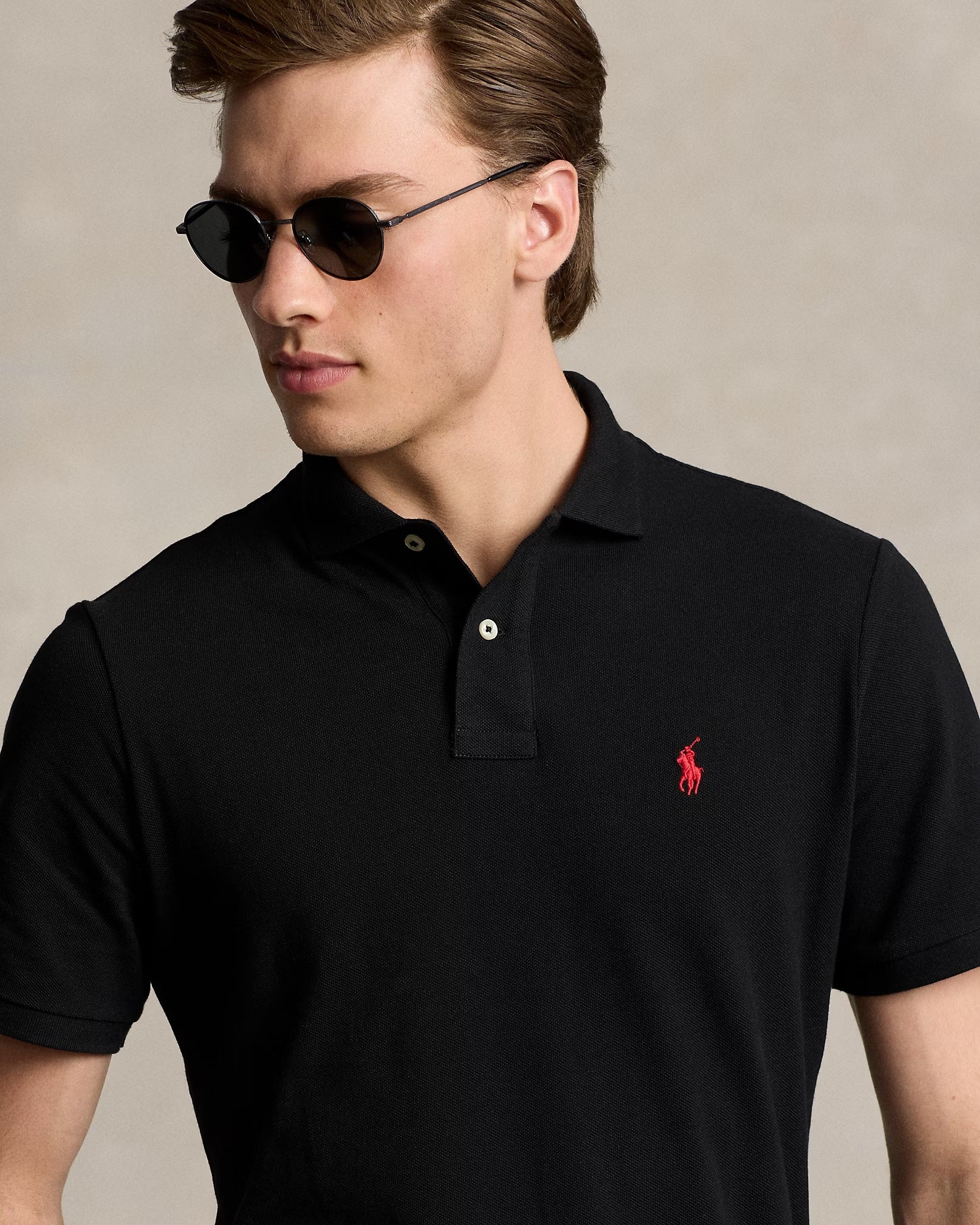Camisero Polo ralph lauren custom slim fit- Negro