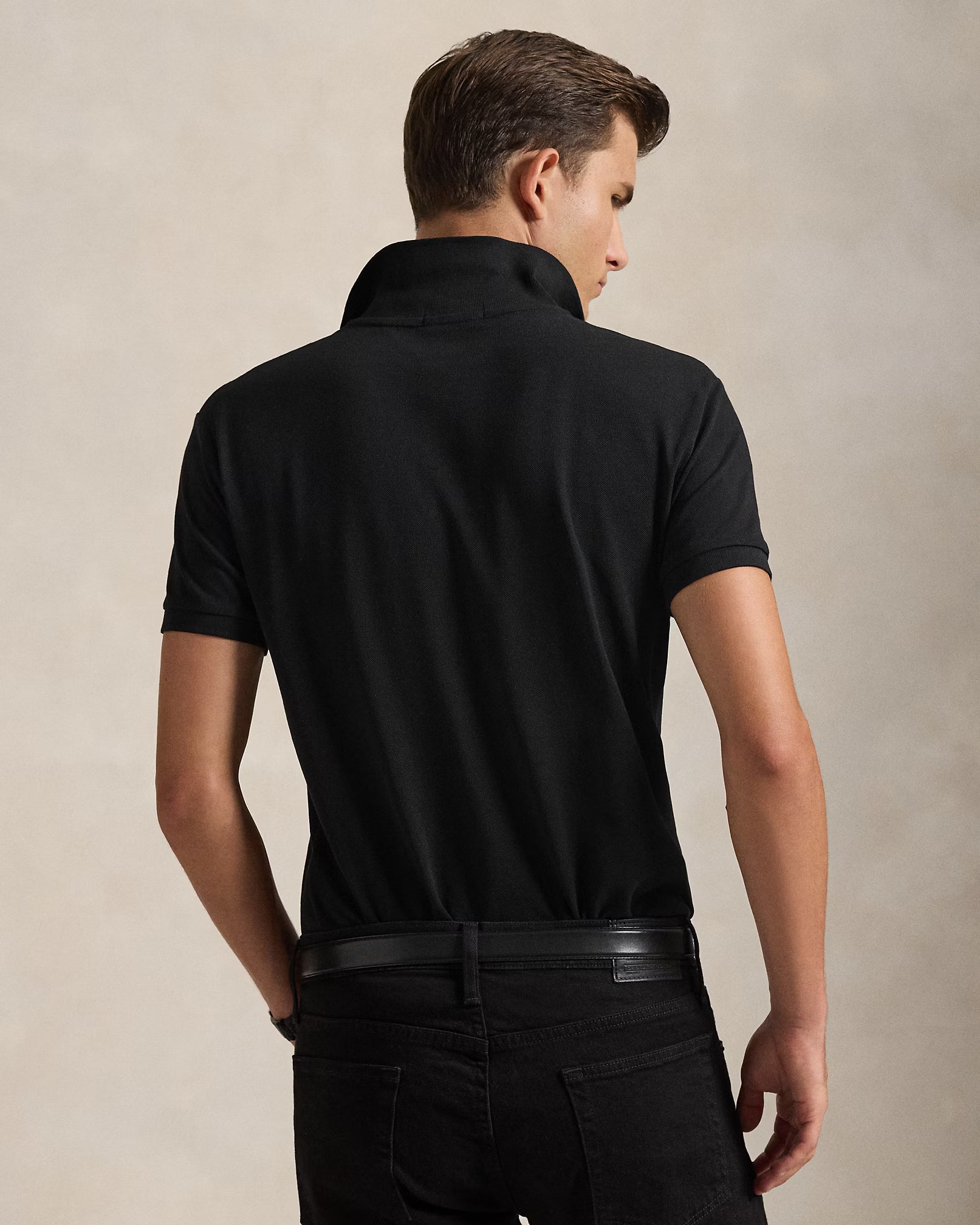 Camisero Polo ralph lauren custom slim fit- Negro
