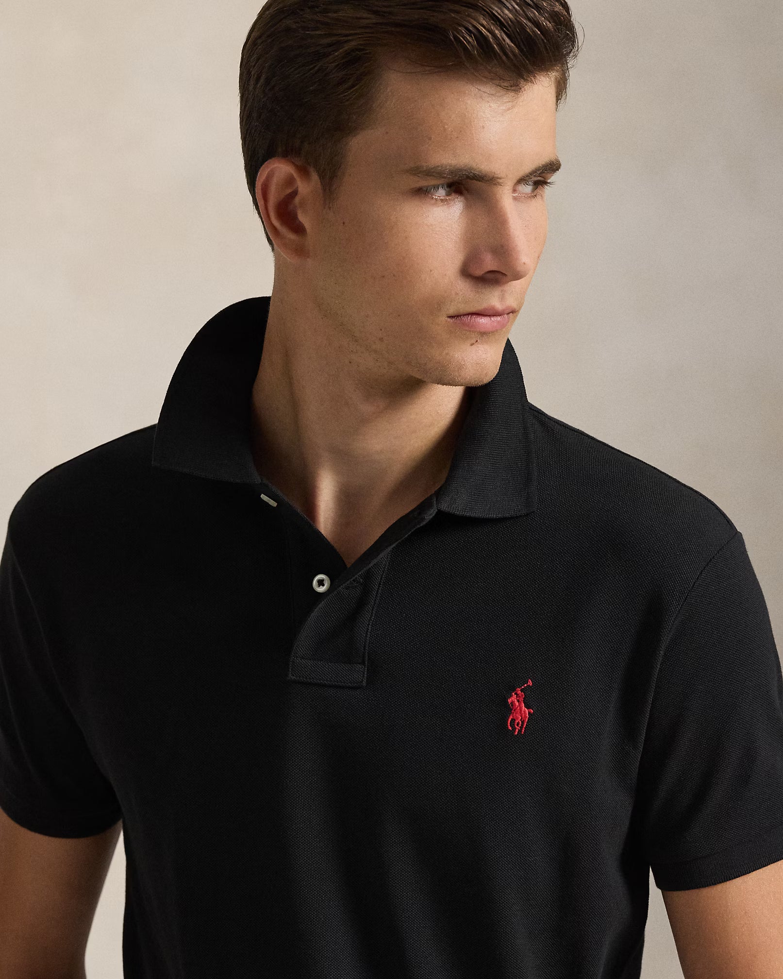 Camisero Polo ralph lauren custom slim fit- Negro