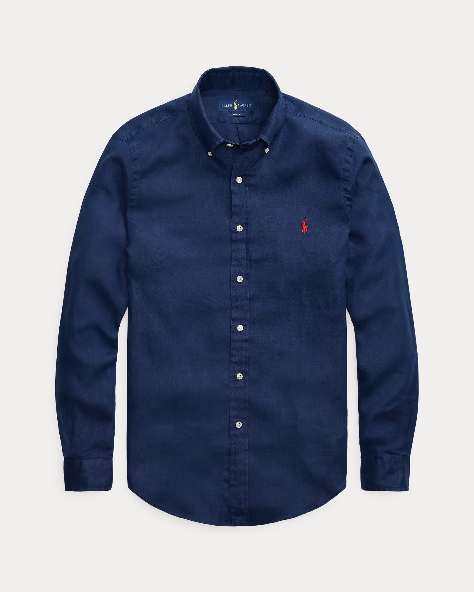 Camisa manga larga Polo Ralph Lauren Lino - Azul marino