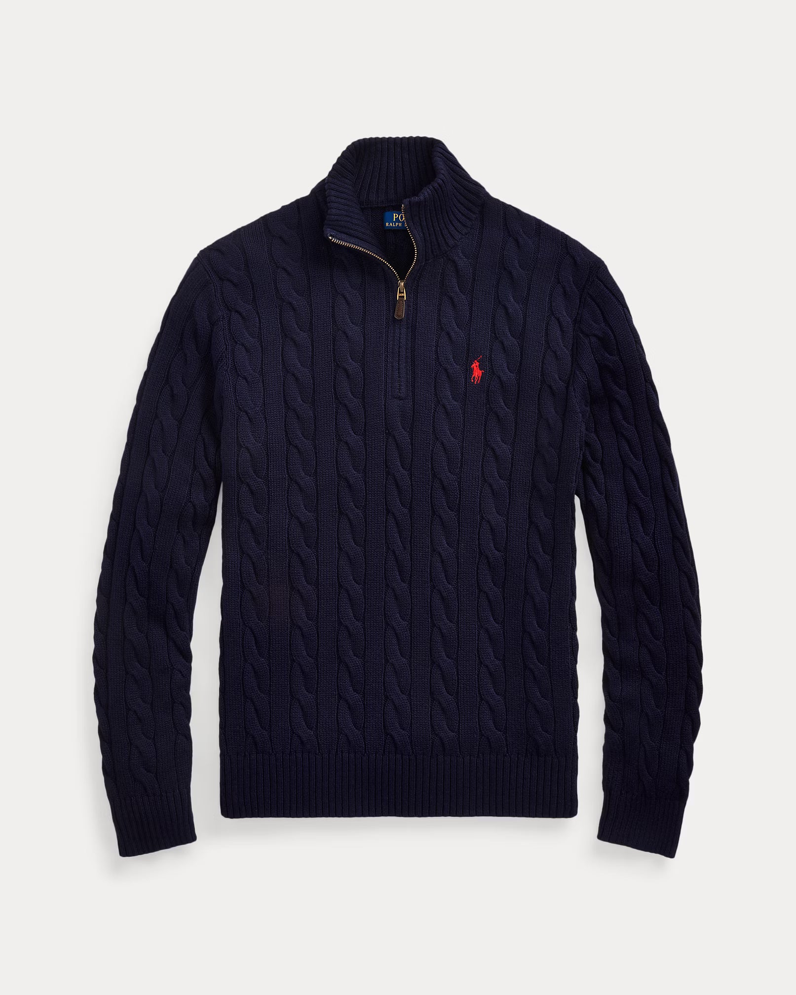 Sweater quarter zip Polo ralph lauren trenzado - azul marino