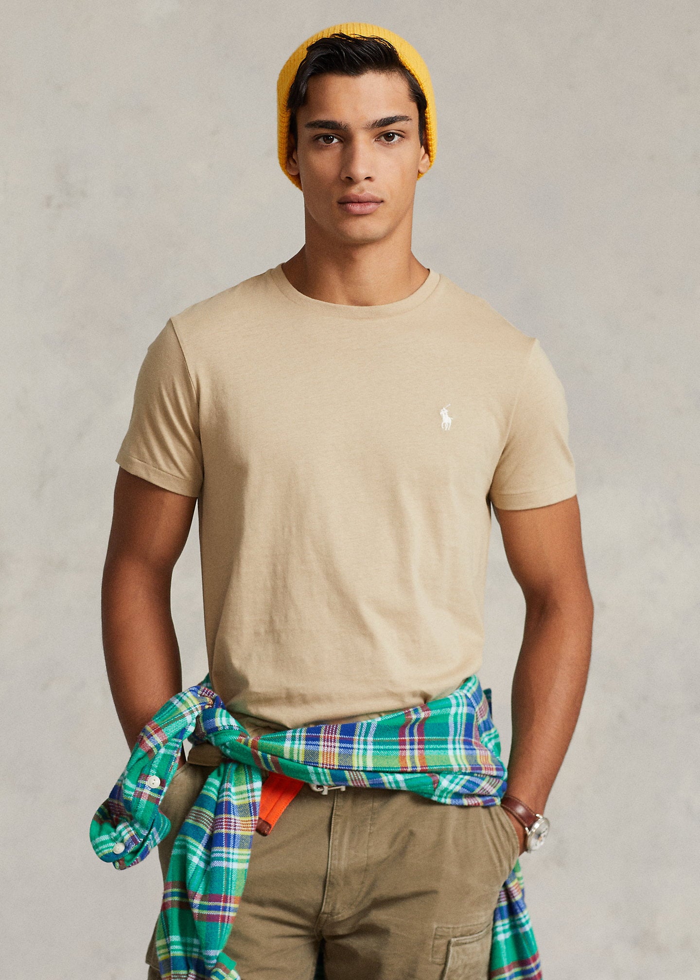 CAMISETA BÁSICA POLO RALPH LAUREN- BEIGE