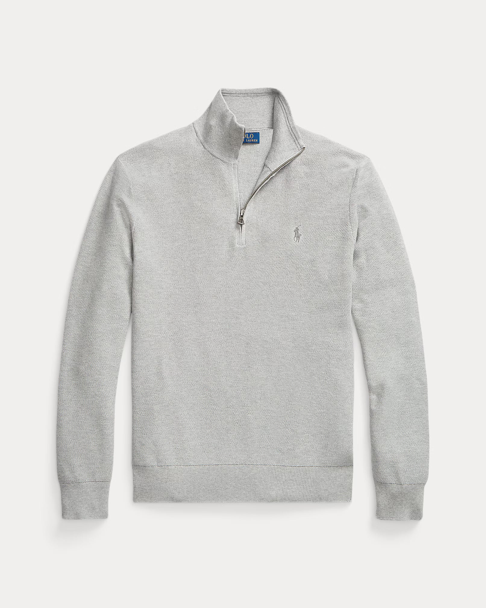 Sweater Polo ralph lauren quarter Zip pima Cotton - Gris