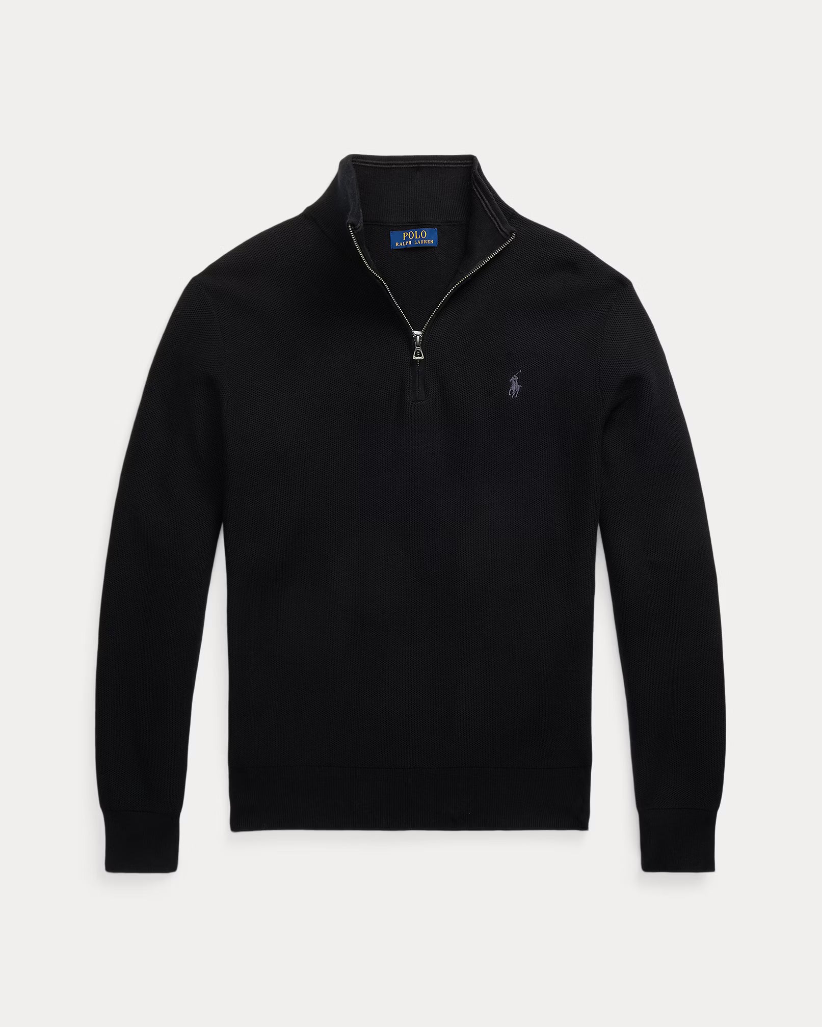 Sweater Polo ralph lauren quarter Zip pima Cotton - Negro