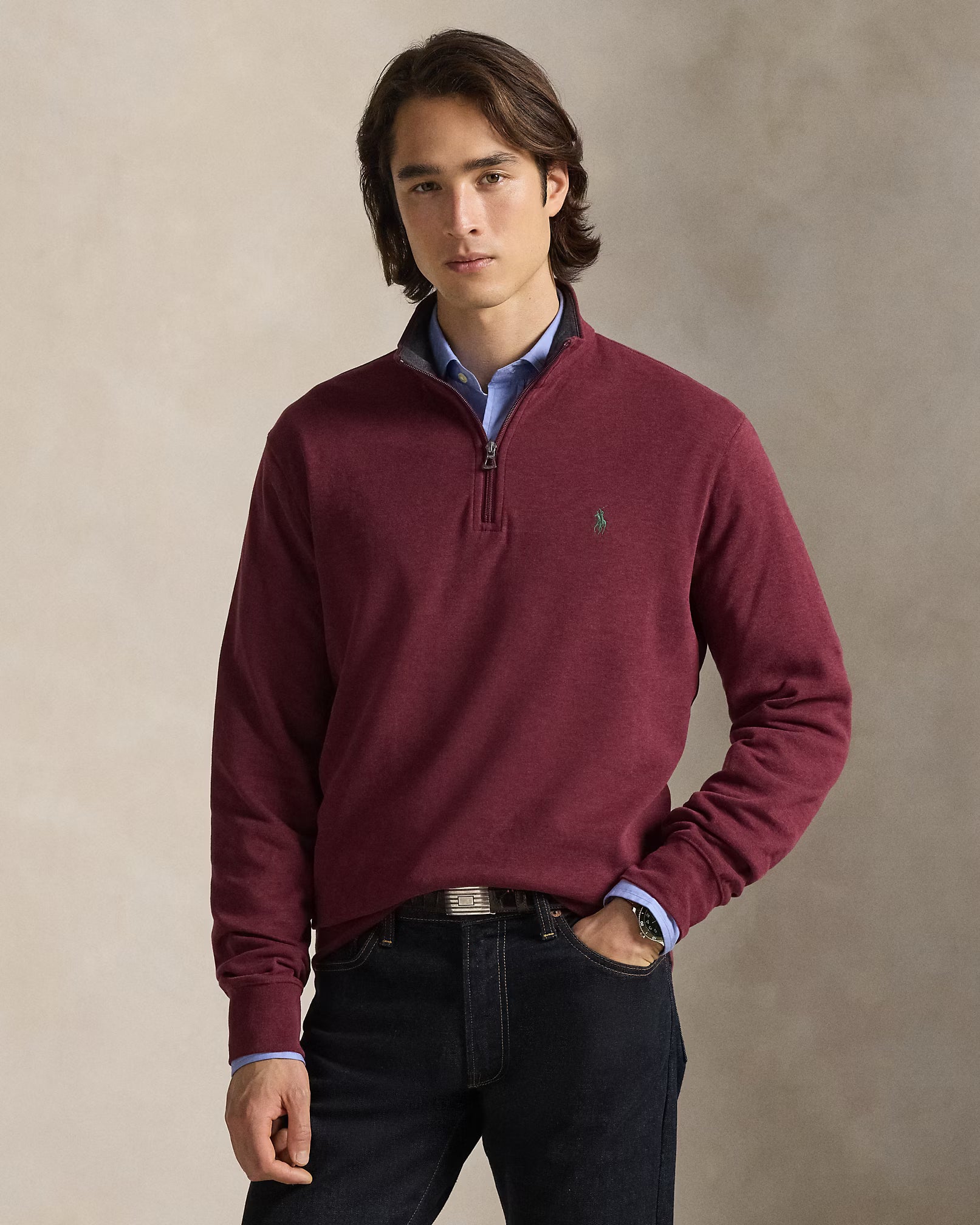 Sweater Polo Ralph Lauren quarter Zip - Vino