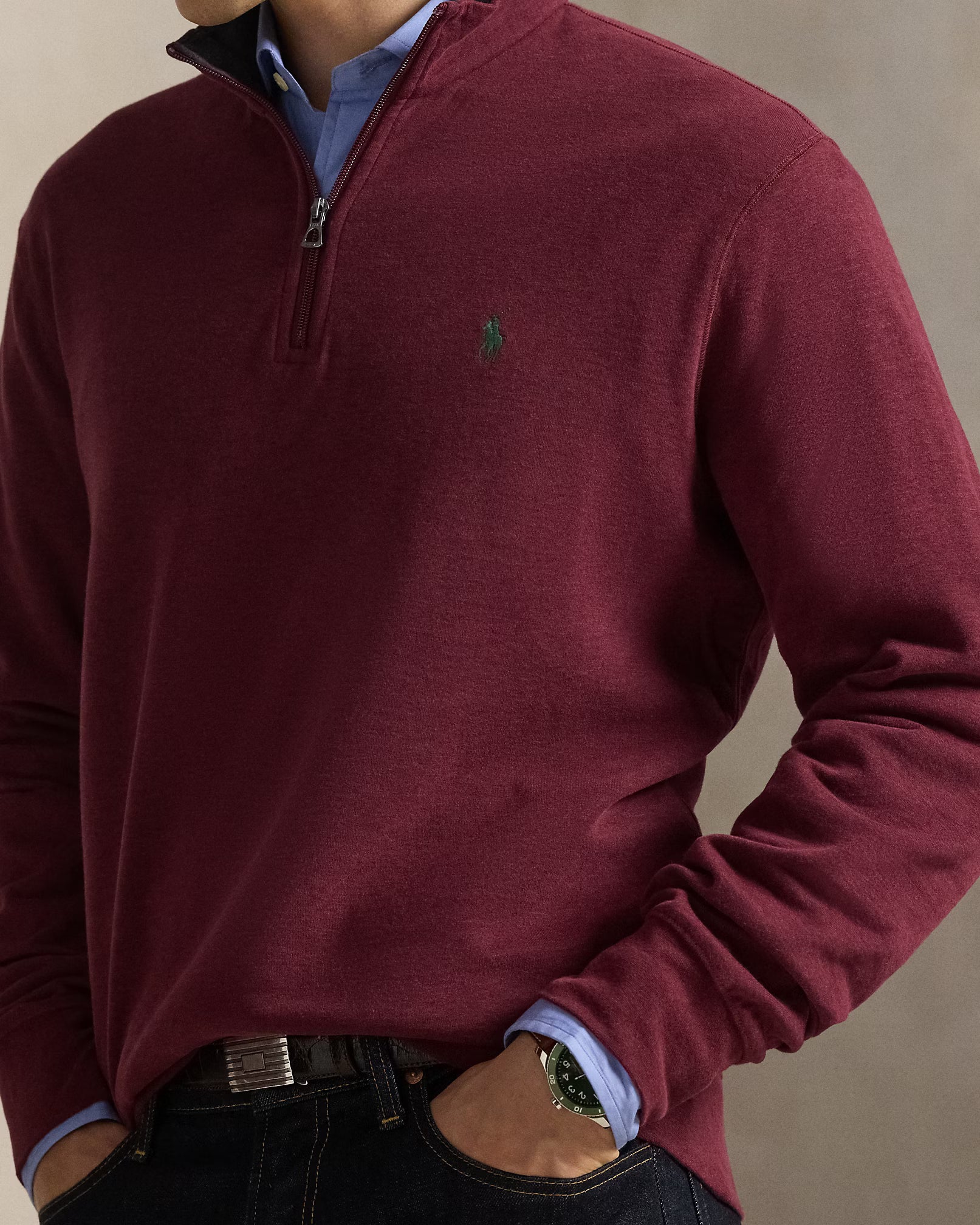 Sweater Polo Ralph Lauren quarter Zip - Vino