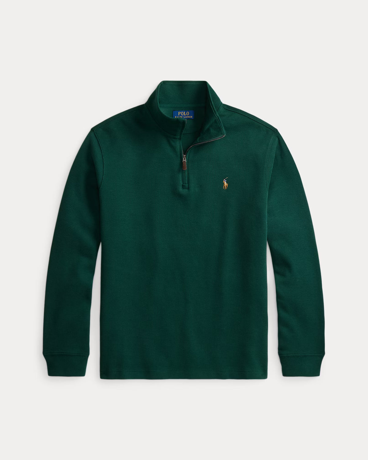 SweaterPolo Ralph Lauren Quarter Zip estate rib - Verde oscuro
