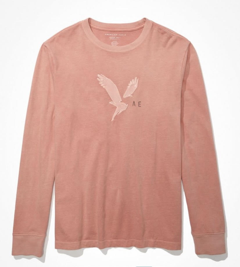 Manga Larga American Eagle - Rosa